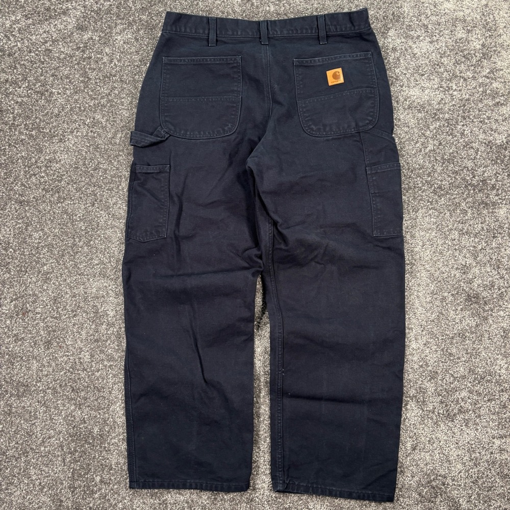 Carhartt B11-MDT Midnight Navy Loose Fit Duck Canvas Carpenter Pants 36x30